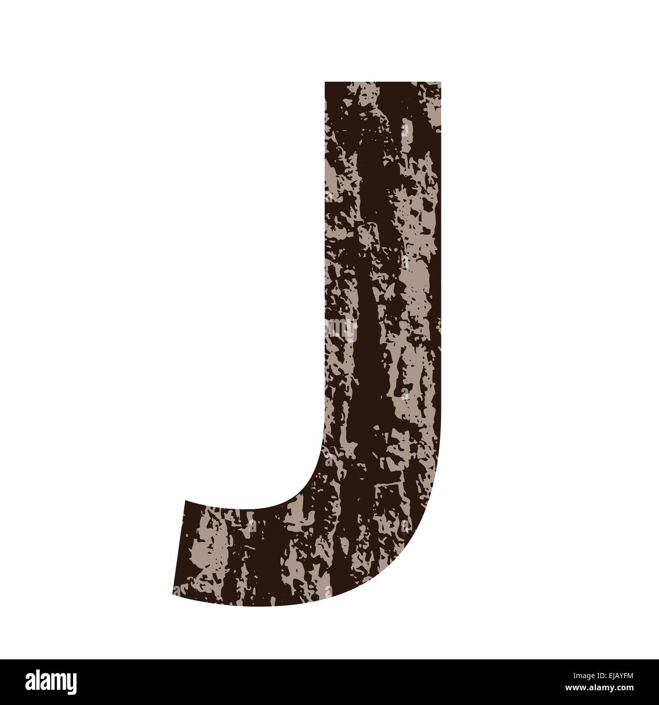 letter J made from oak bark Stock Photo Alamy