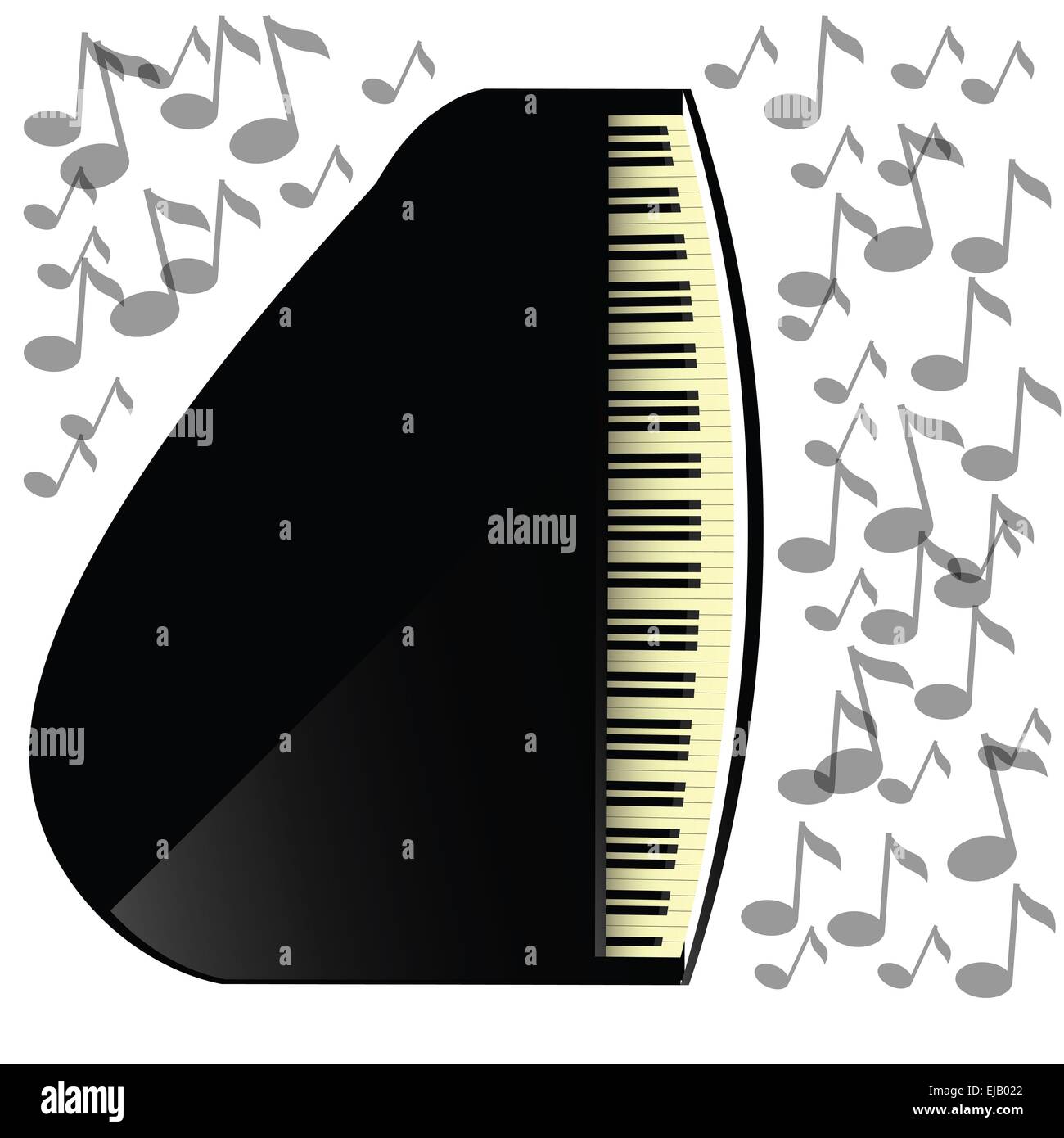 black grand piano icon Stock Photo - Alamy