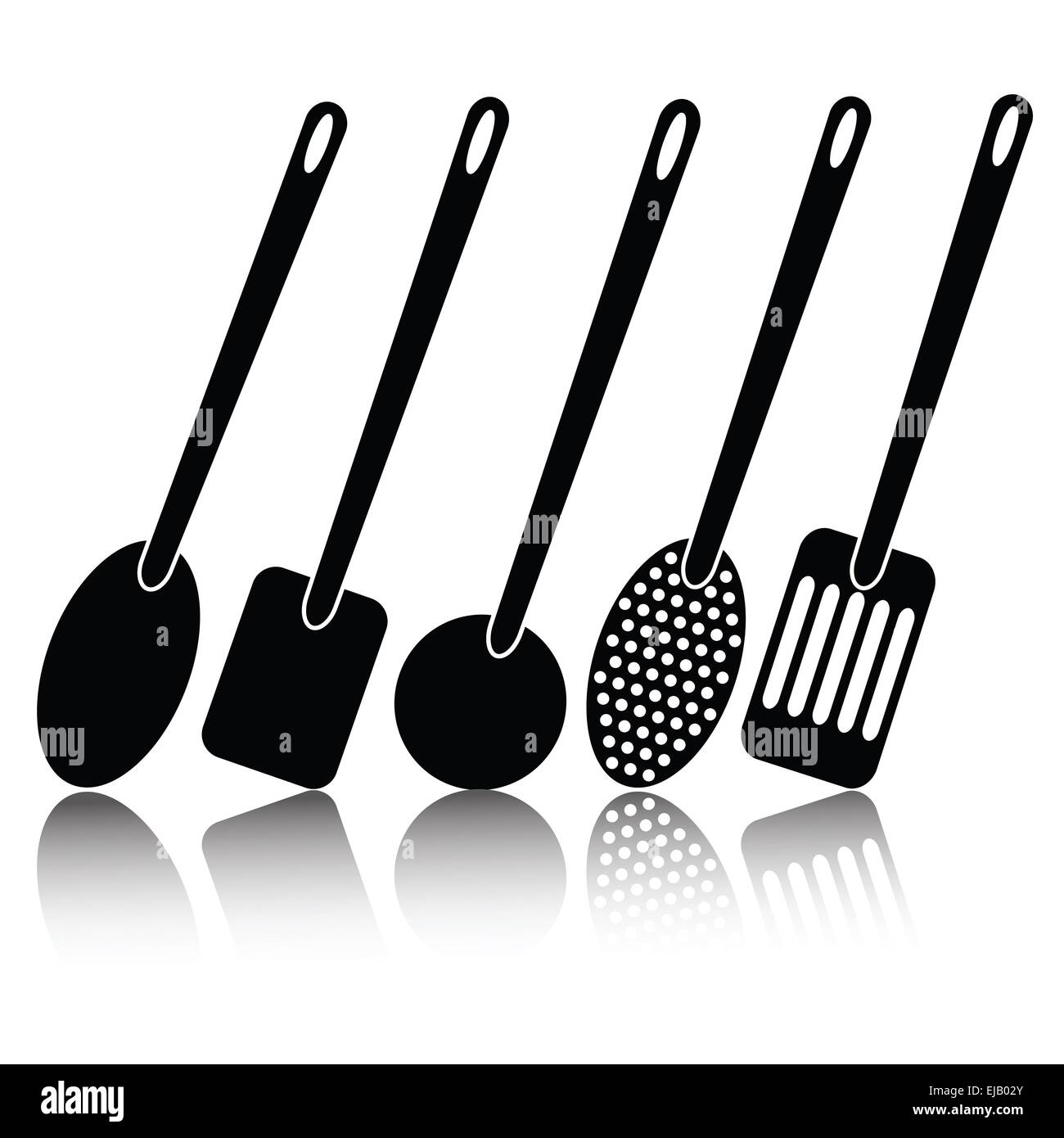 kitchen utensil silhouettes Stock Photo Alamy