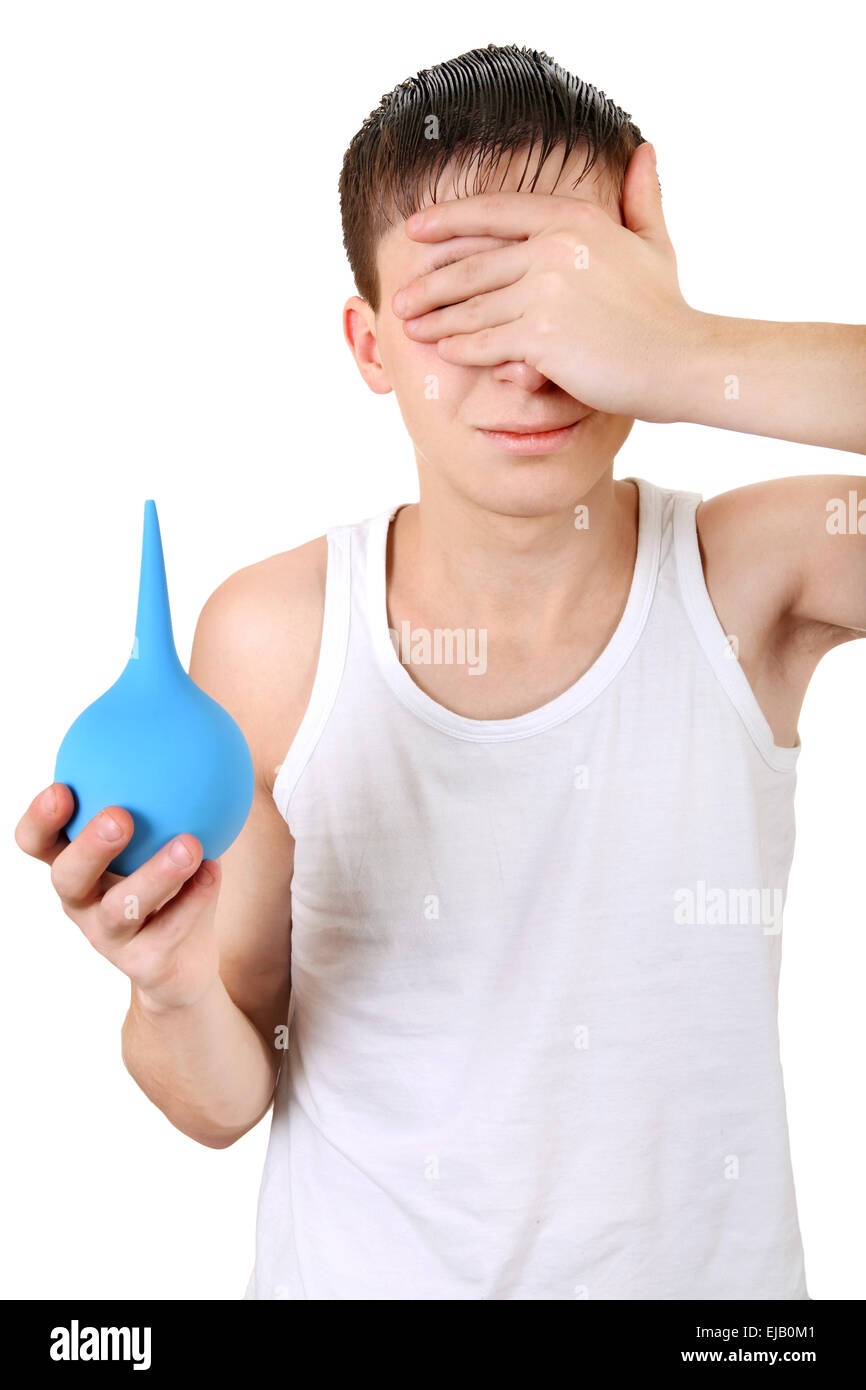 enema boy Teenager with Enema Stock Photo - Alamy