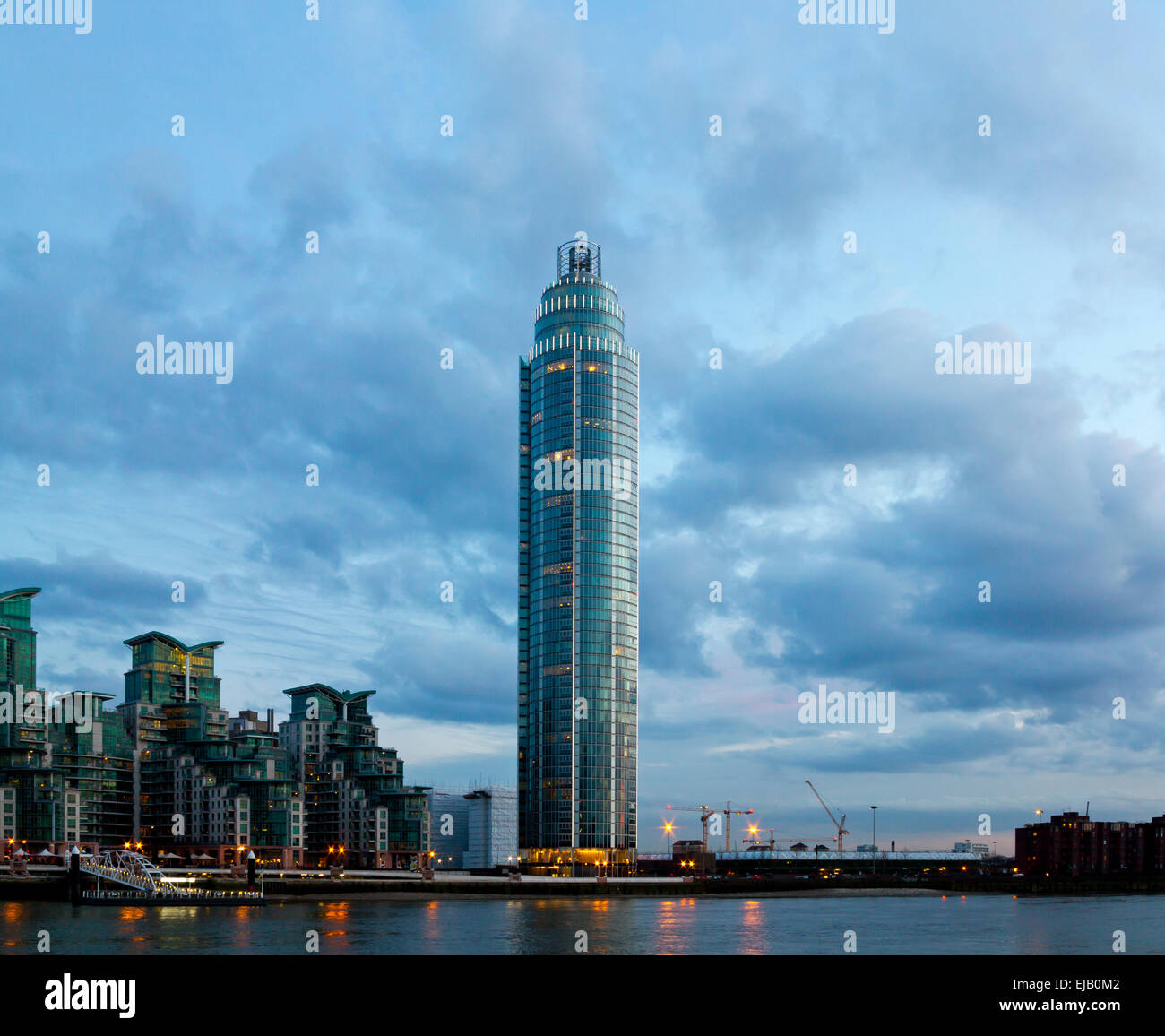 St George Wharf Tower or Vauxhall Tower in London the tallest residential building in the UK  designed by Broadway Malyan Stock Photo