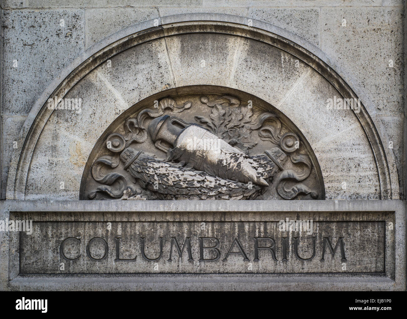 Columbarium in Pere Lachaise cemetery, Paris Stock Photo