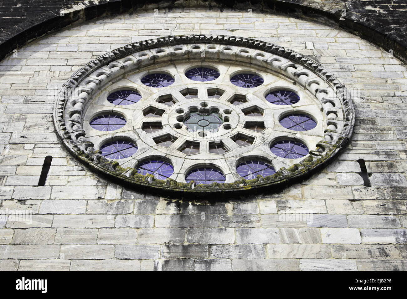Historic medieval castle facade, construction and architecture Stock ...