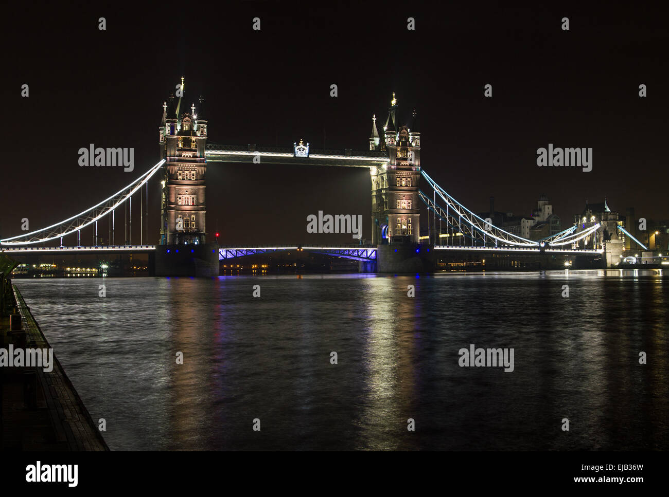 Tower bridge at night, London Stock Photo - Alamy