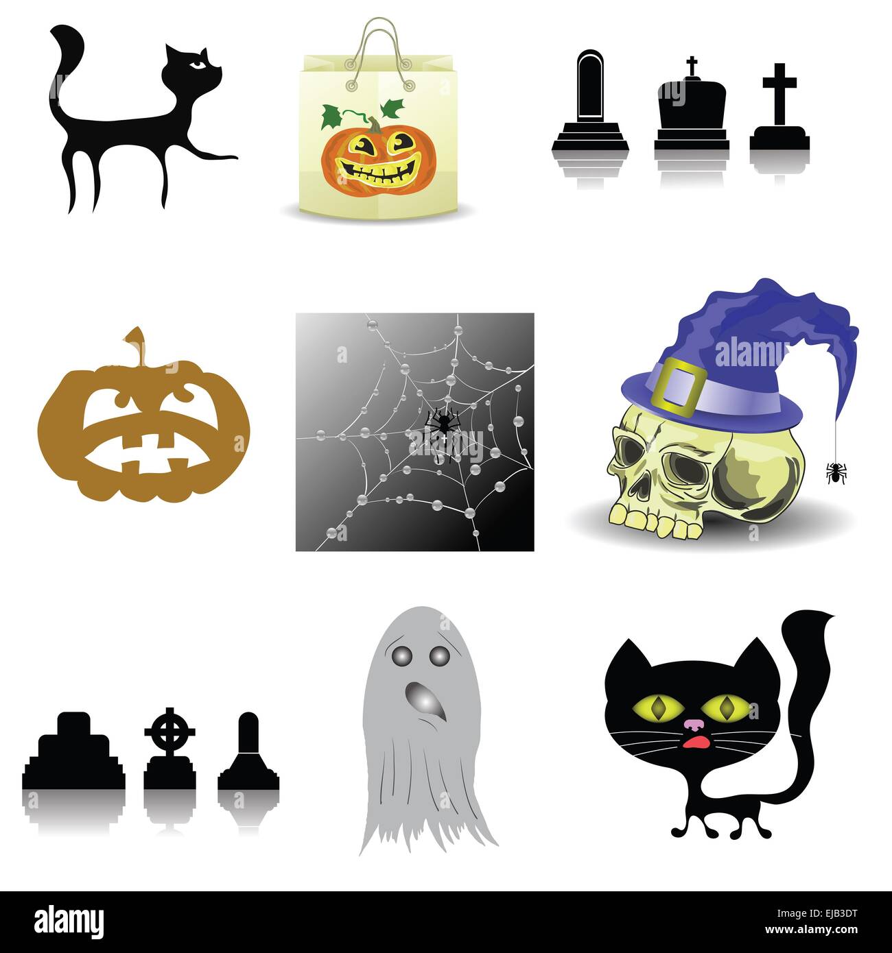 halloween decoration set Stock Photo Alamy