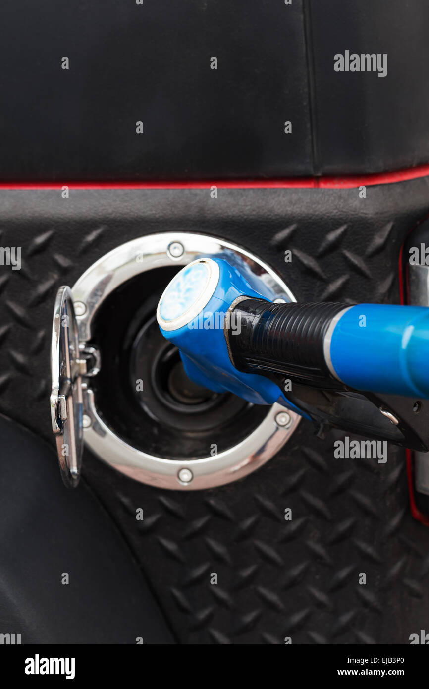Buying petrol on gas station close up Stock Photo Alamy