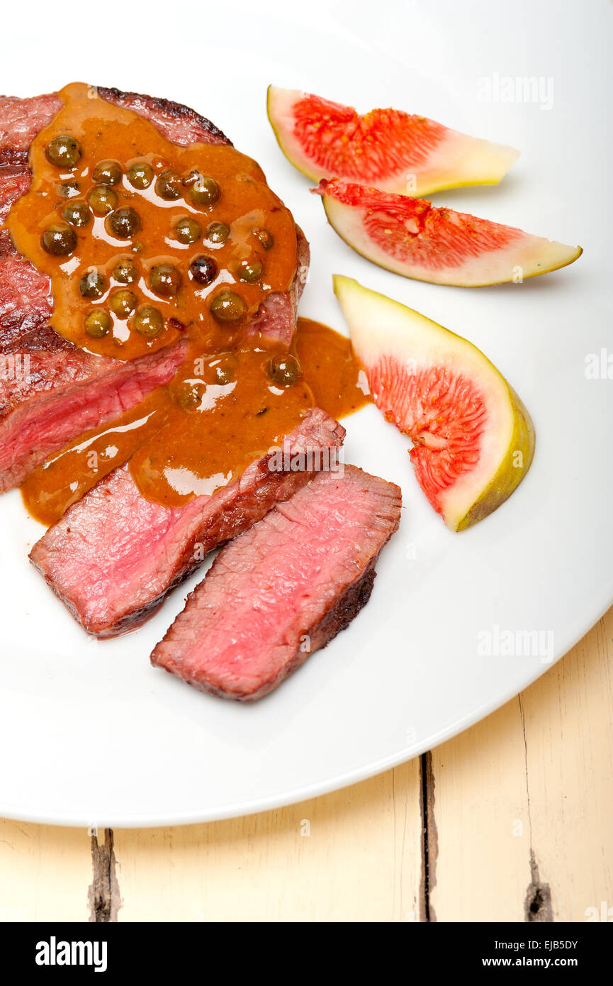 green peppercorn beef filet mignon Stock Photo Alamy