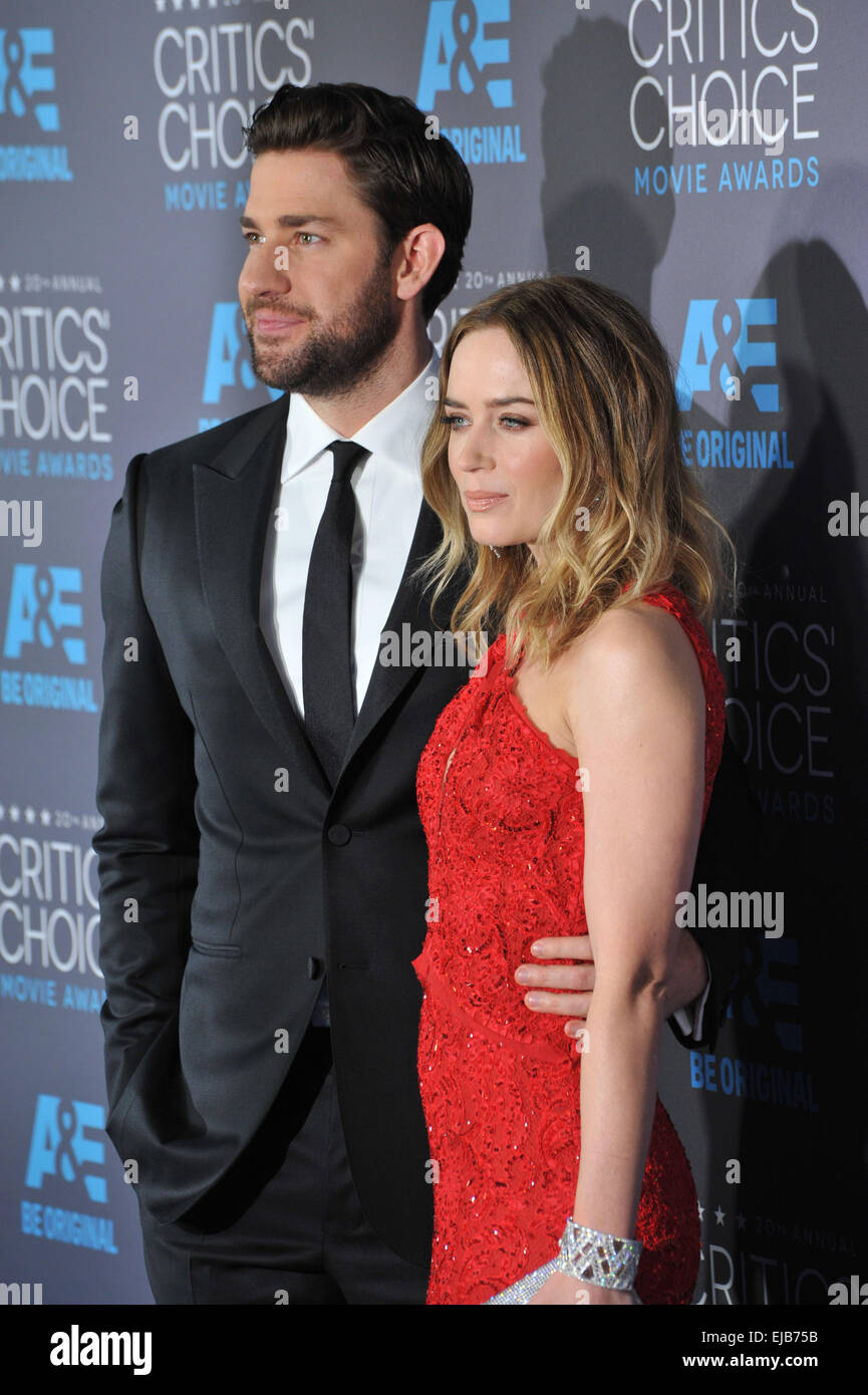 LOS ANGELES, CA JANUARY 15, 2015 Emily Blunt & husband John