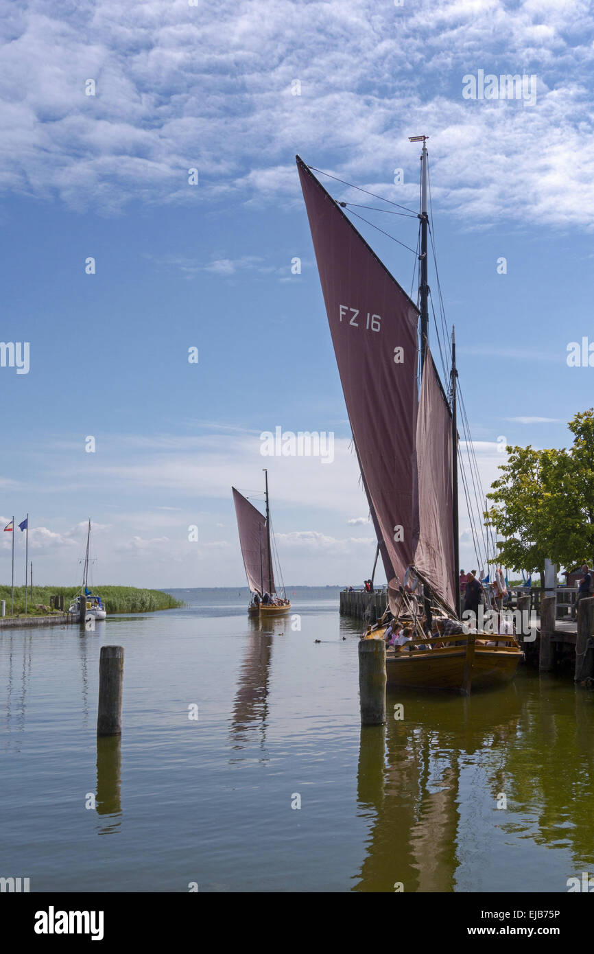 Traditional boats on the bodden Stock Photo