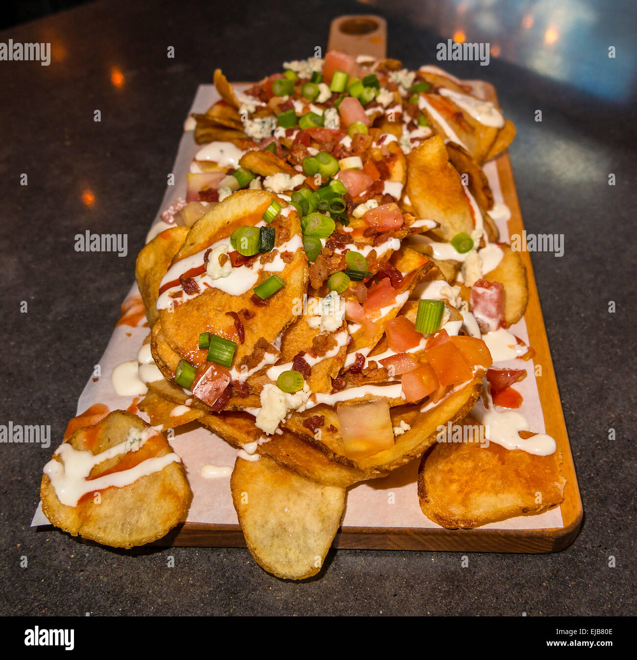 Apres ski snack at Revelstoke mountain ski resort, British Columbia, Canada. Stock Photo