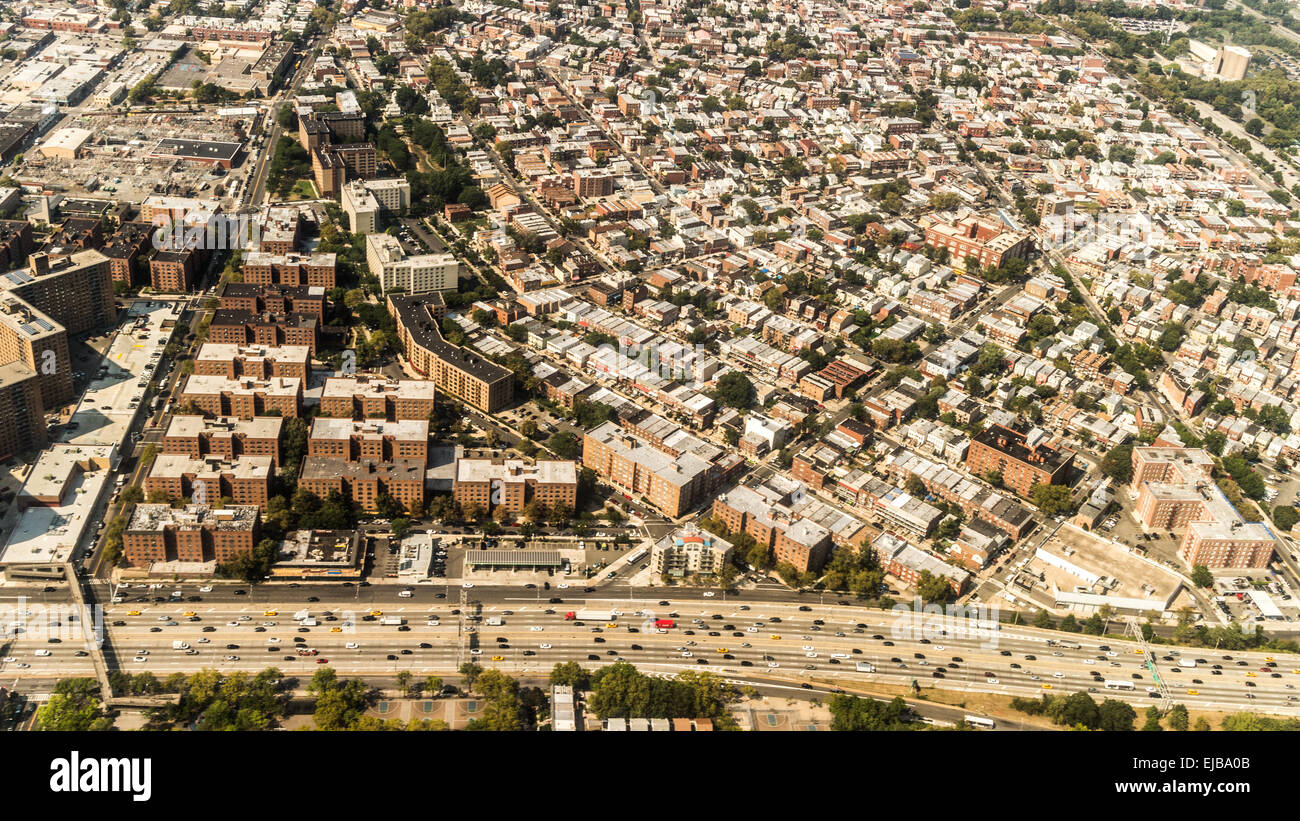 Aerial view of Queens Borough, New York Stock Photo Alamy