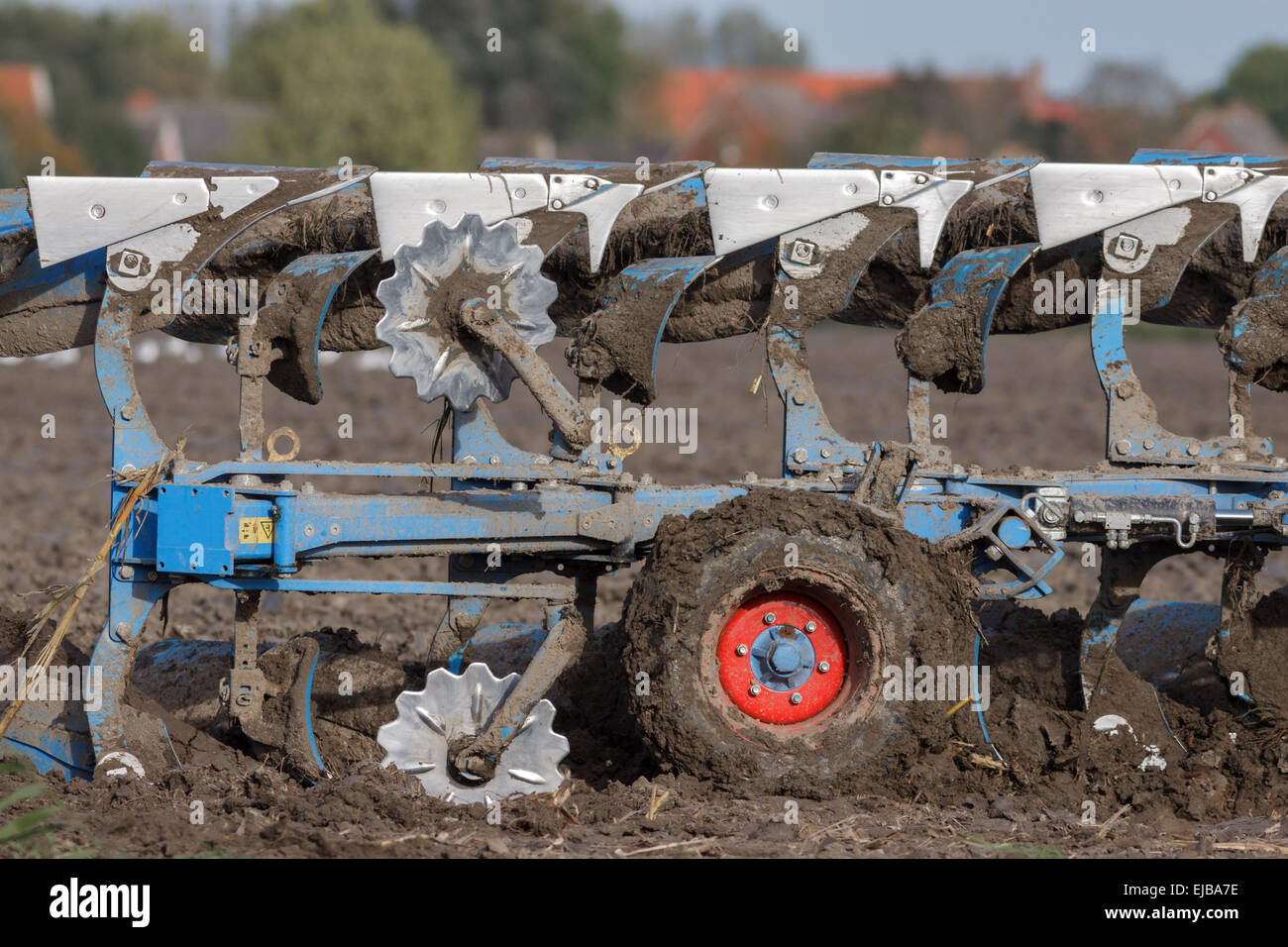 Plow in use Stock Photo Alamy