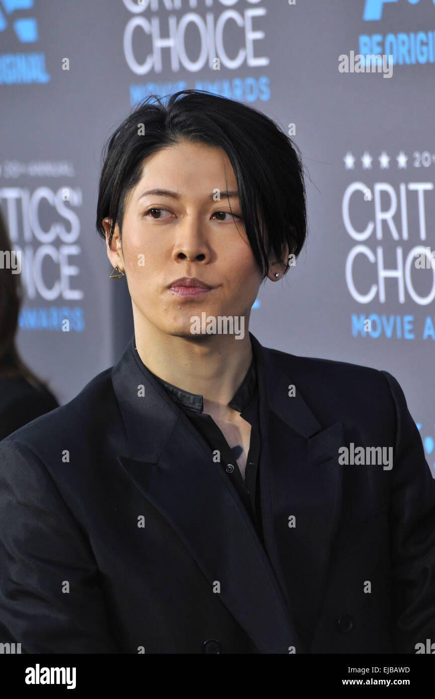 LOS ANGELES, CA - JANUARY 15, 2015: Takamasa Ishihara (Miyavi) at the 20th Annual Critics' Choice Movie Awards at the Hollywood Palladium. Stock Photo