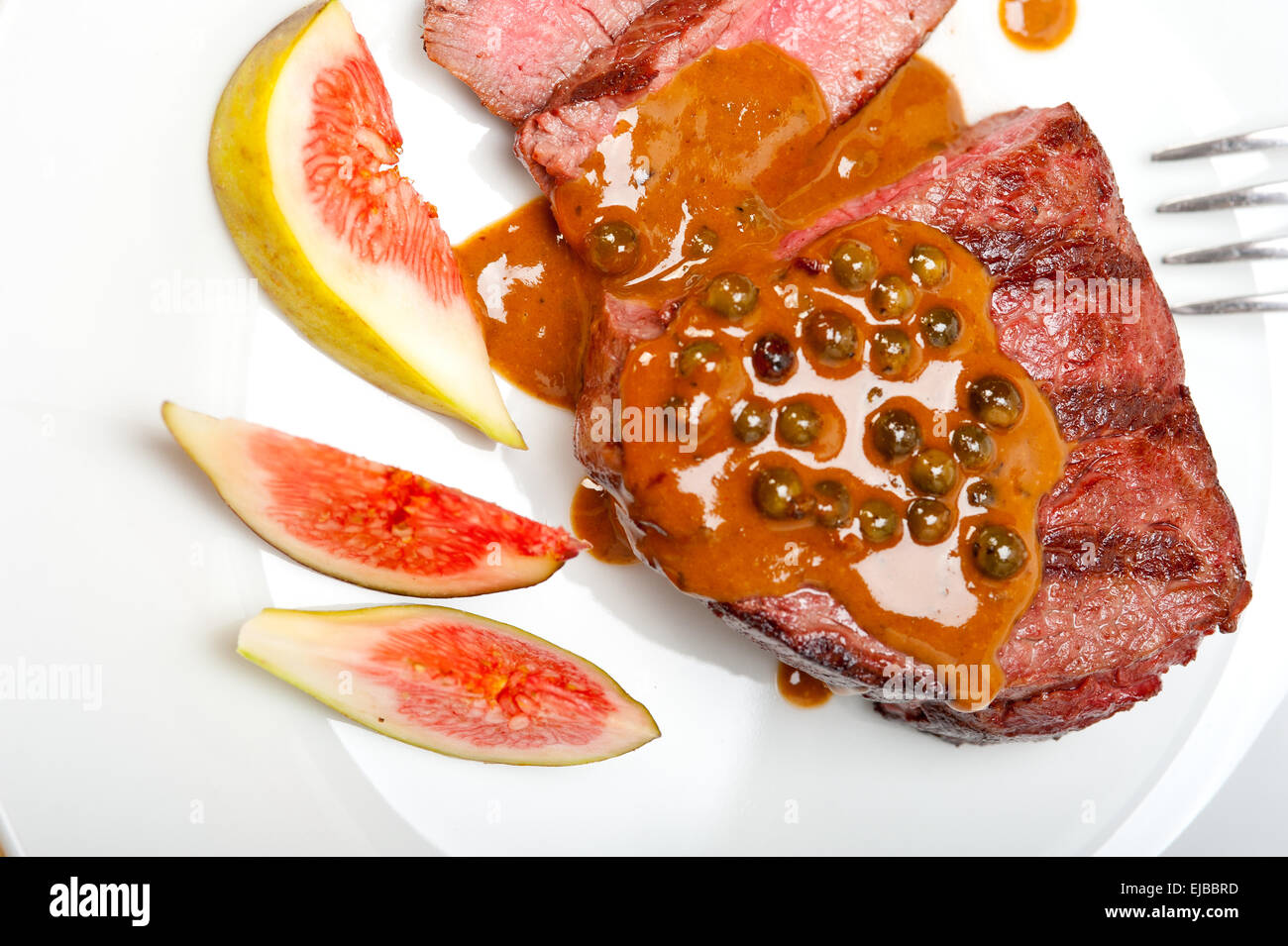 green peppercorn beef filet mignon Stock Photo Alamy