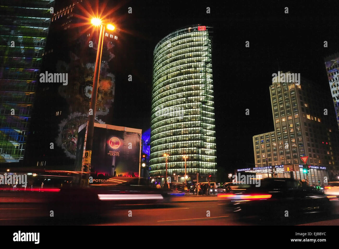 Capital Berlin Germany at night Stock Photo - Alamy