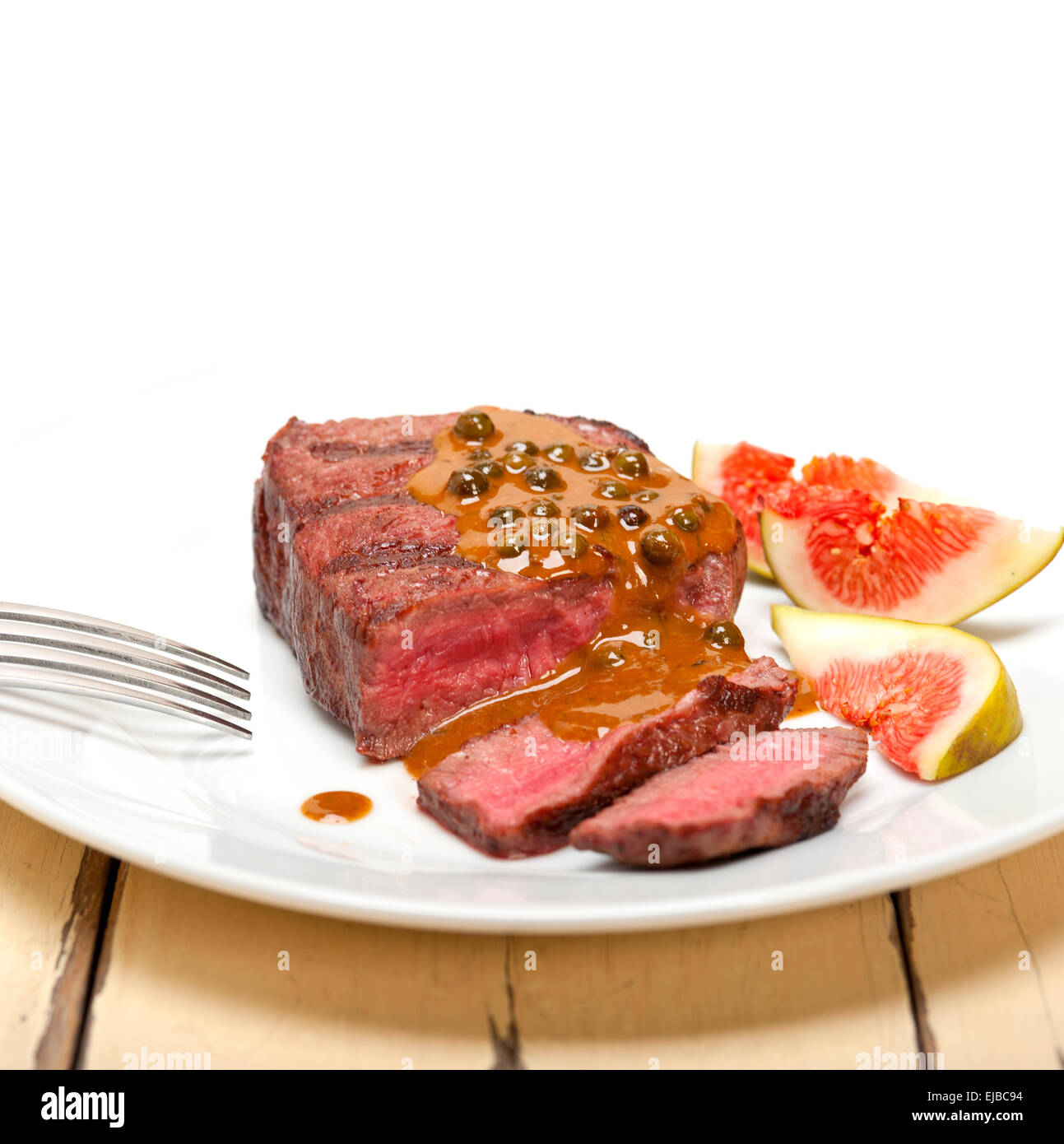 green peppercorn beef filet mignon Stock Photo Alamy