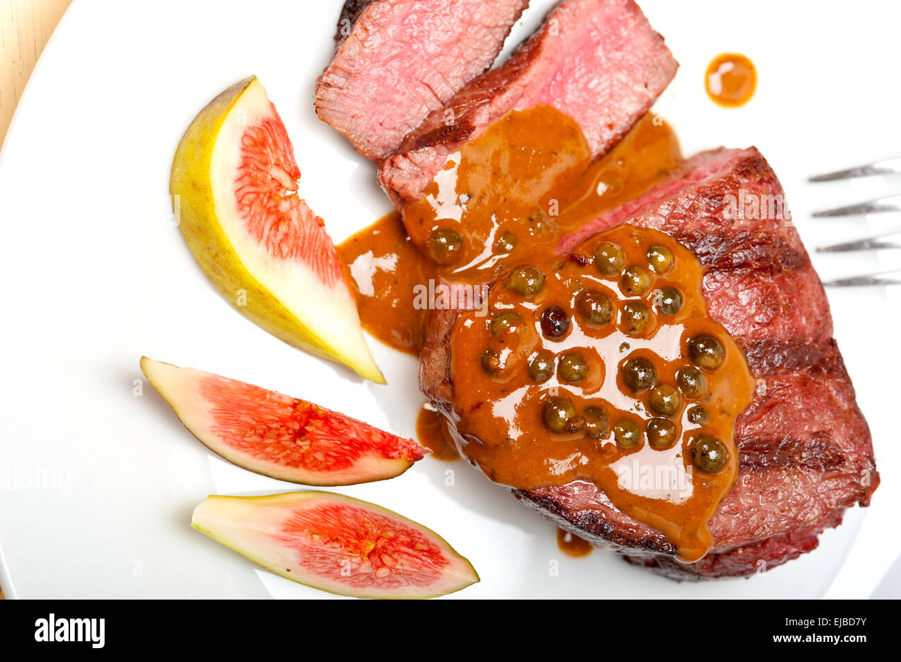 green peppercorn beef filet mignon Stock Photo Alamy