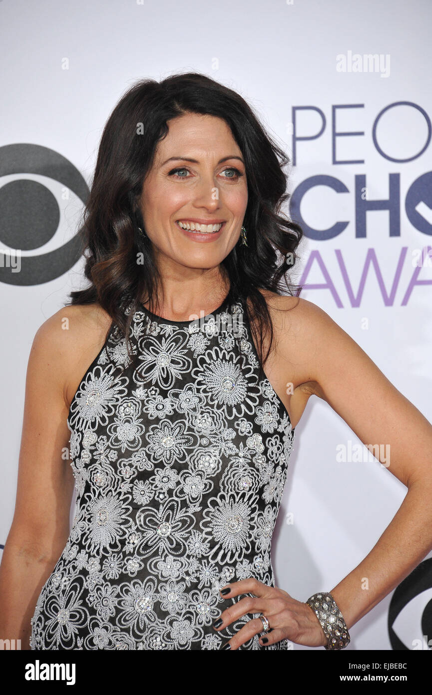 LOS ANGELES, CA - JANUARY 7, 2015: Lisa Edelstein at the 2015 People's Choice Awards at the Nokia Theatre L.A. Live downtown Los Angeles. Stock Photo