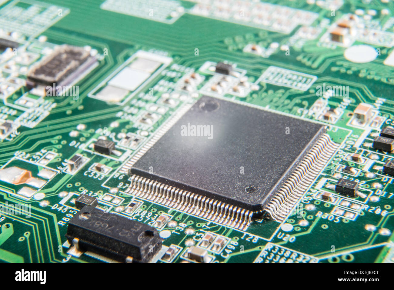 green circuit board Stock Photo Alamy