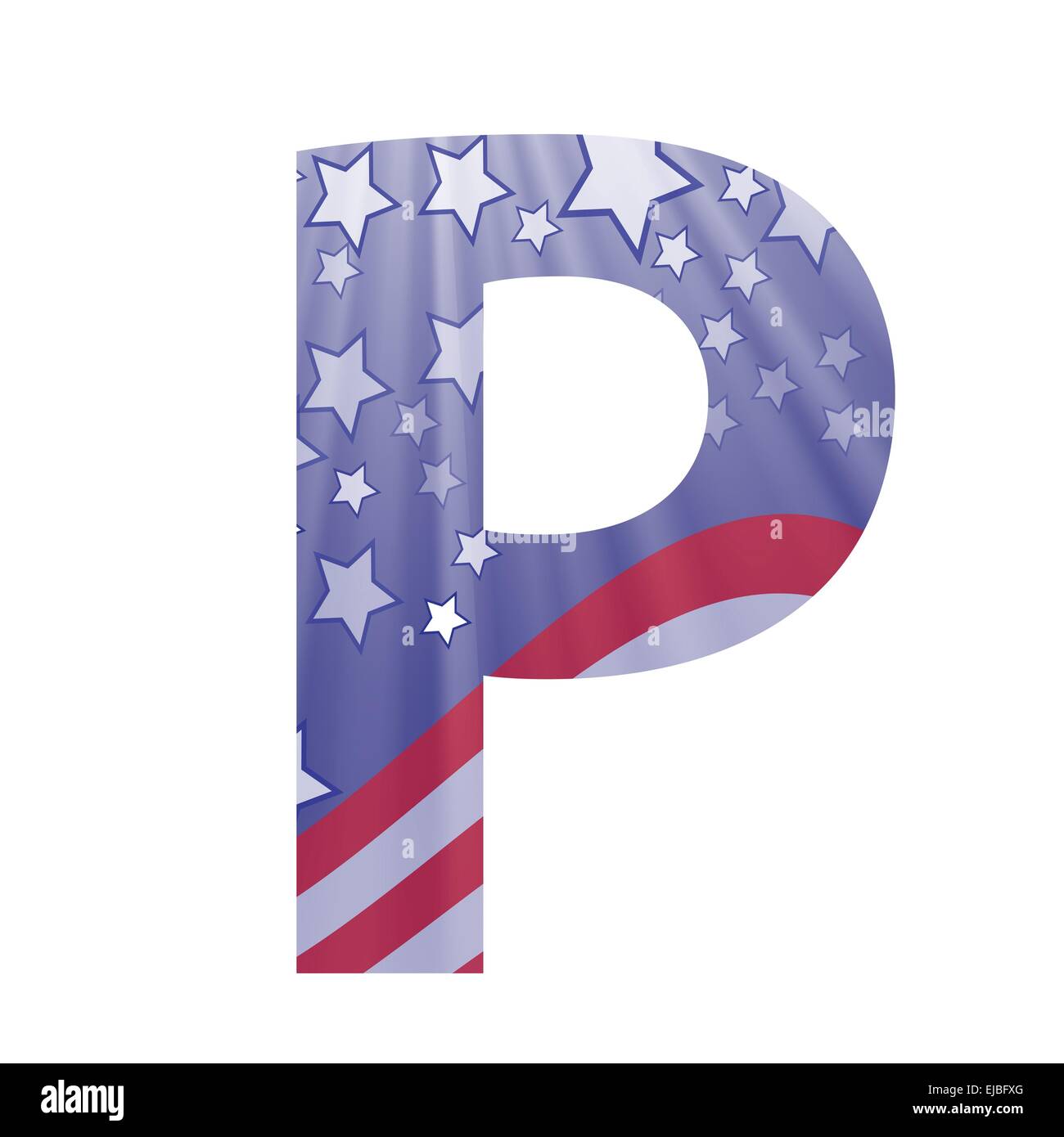 american flag letter P Stock Photo Alamy