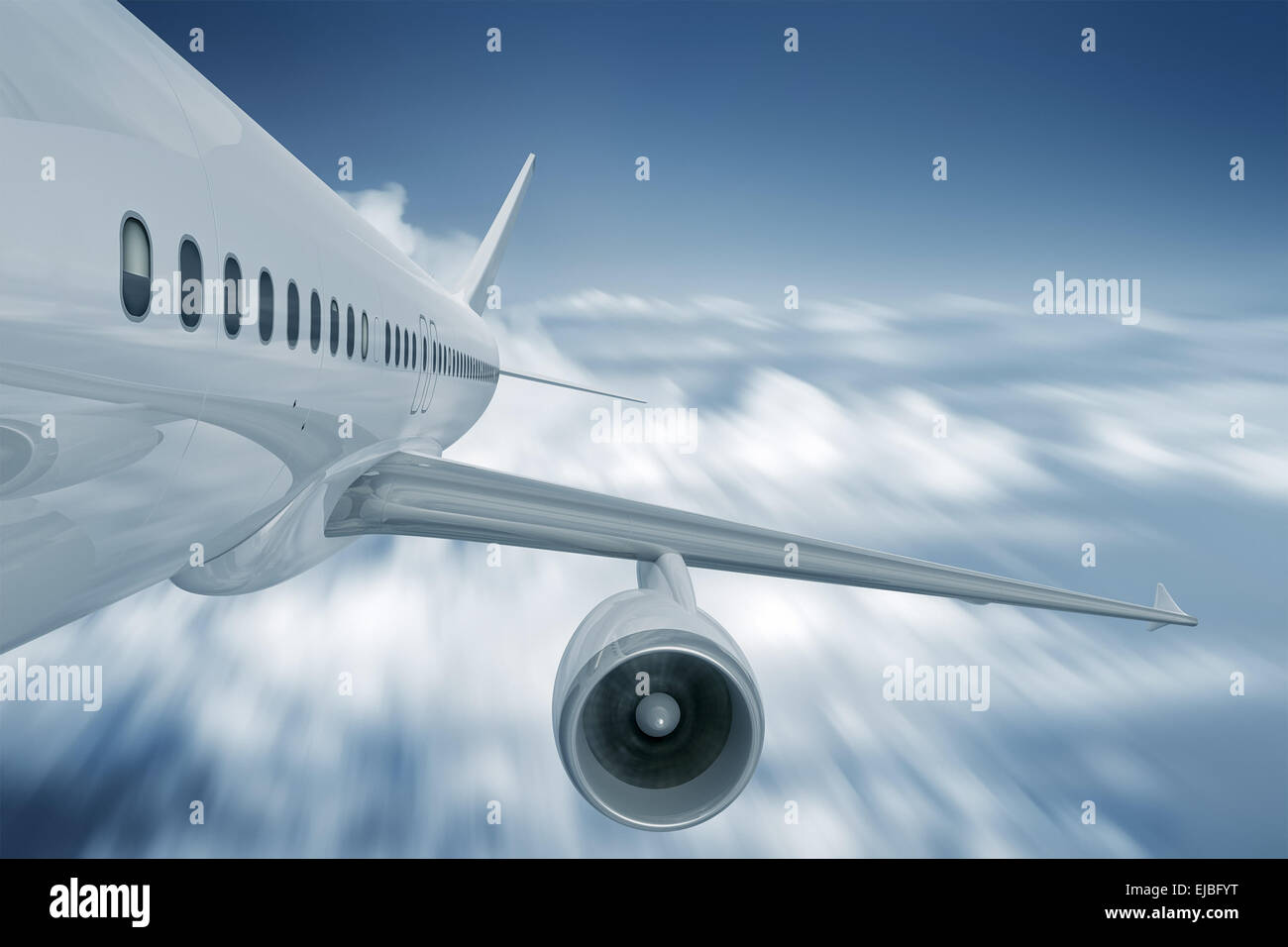 plane rear view Stock Photo Alamy