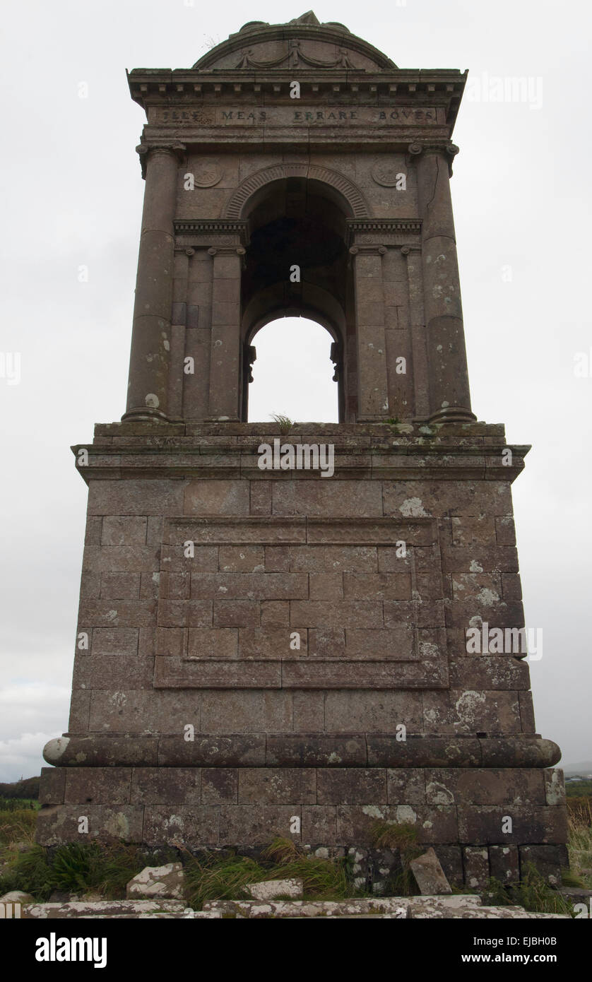 The Mausoleum at Downhill Estate is dedicated to George Hervey, Lord Lieutenant of Ireland. Stock Photo
