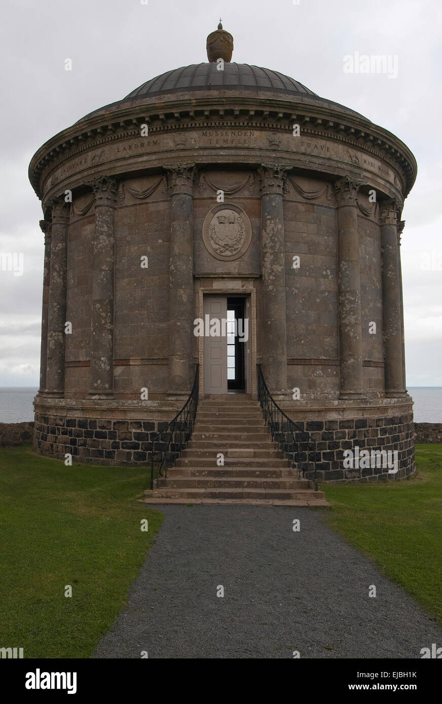 The Mussenden Temple on the Northern Irish Coast Stock Photo