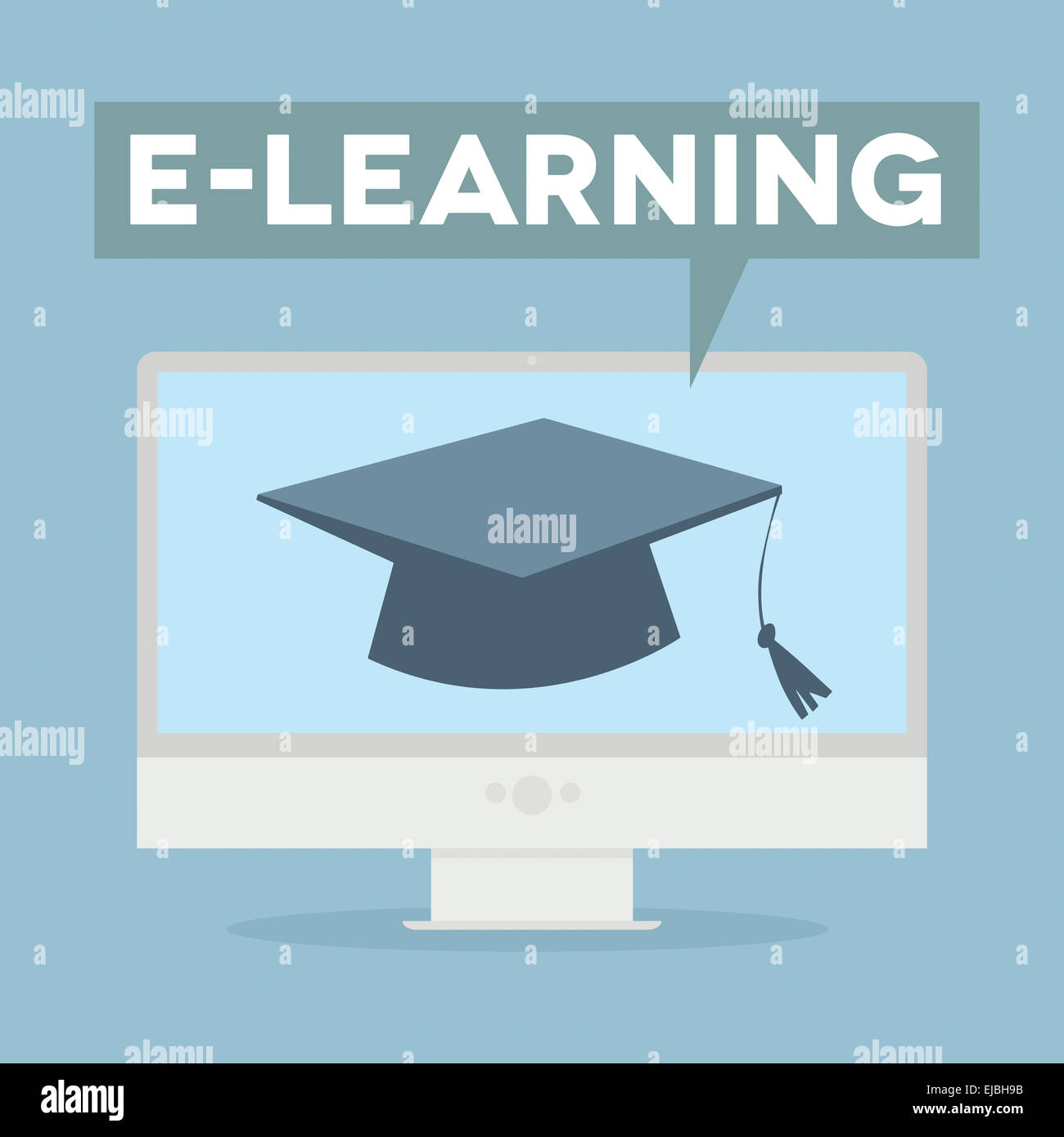 PC E-Learning Stock Photo