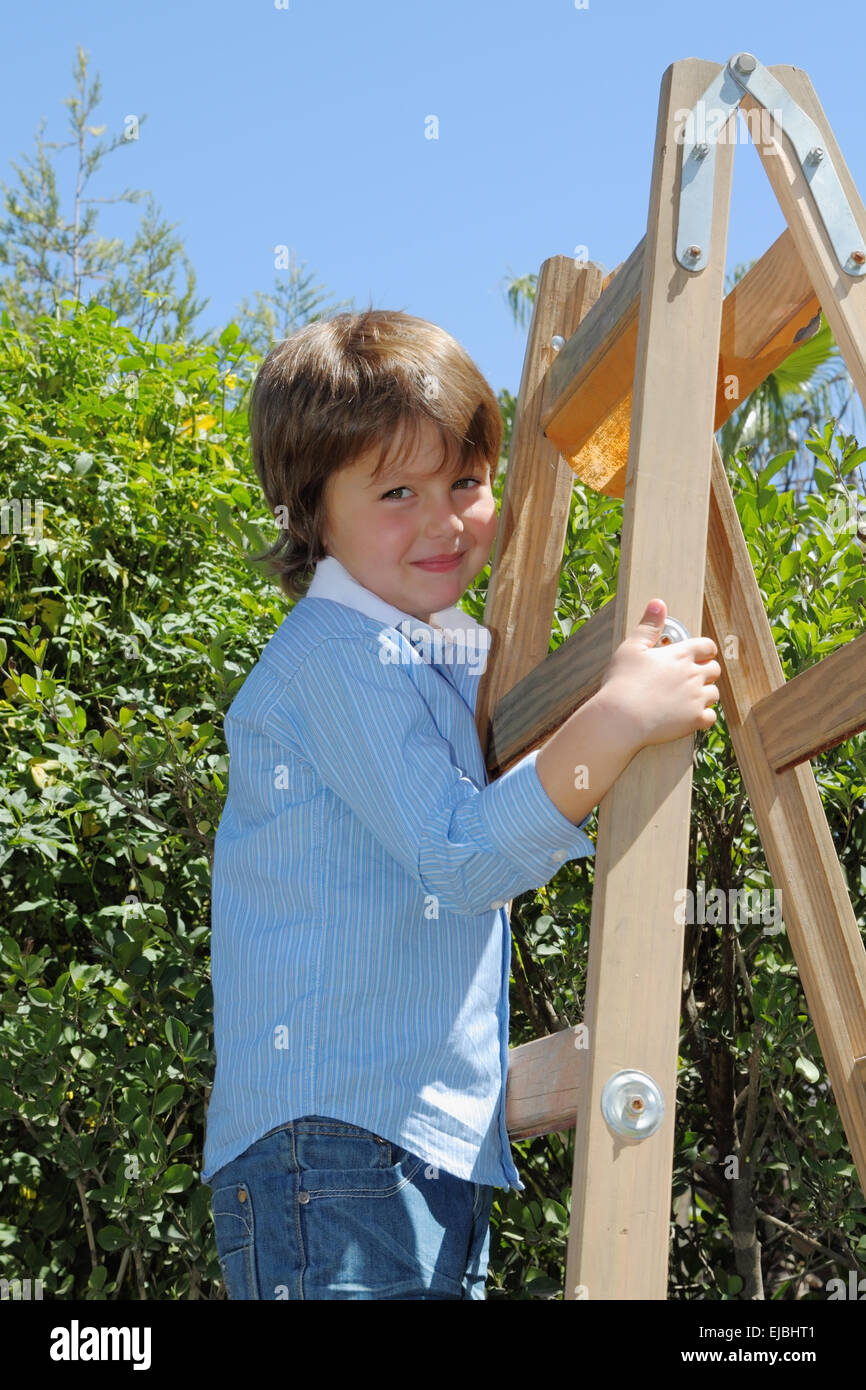 The charming boy with a smile Stock Photo