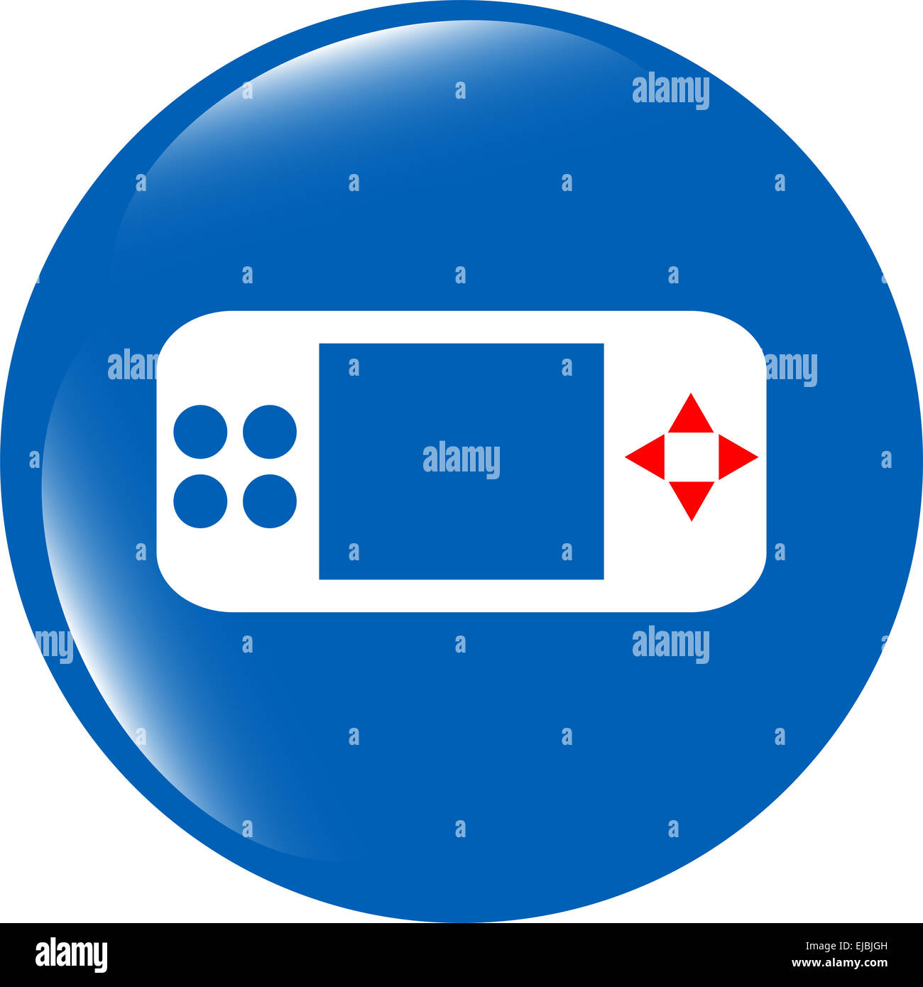 game controller web icon, button isolated on white Stock Photo - Alamy