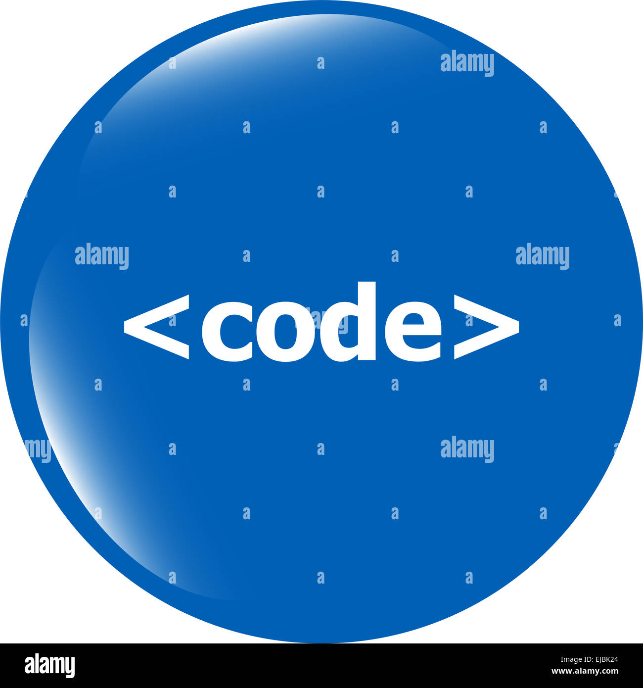 Code sign icon. Programming language symbol. Circles buttons Stock ...
