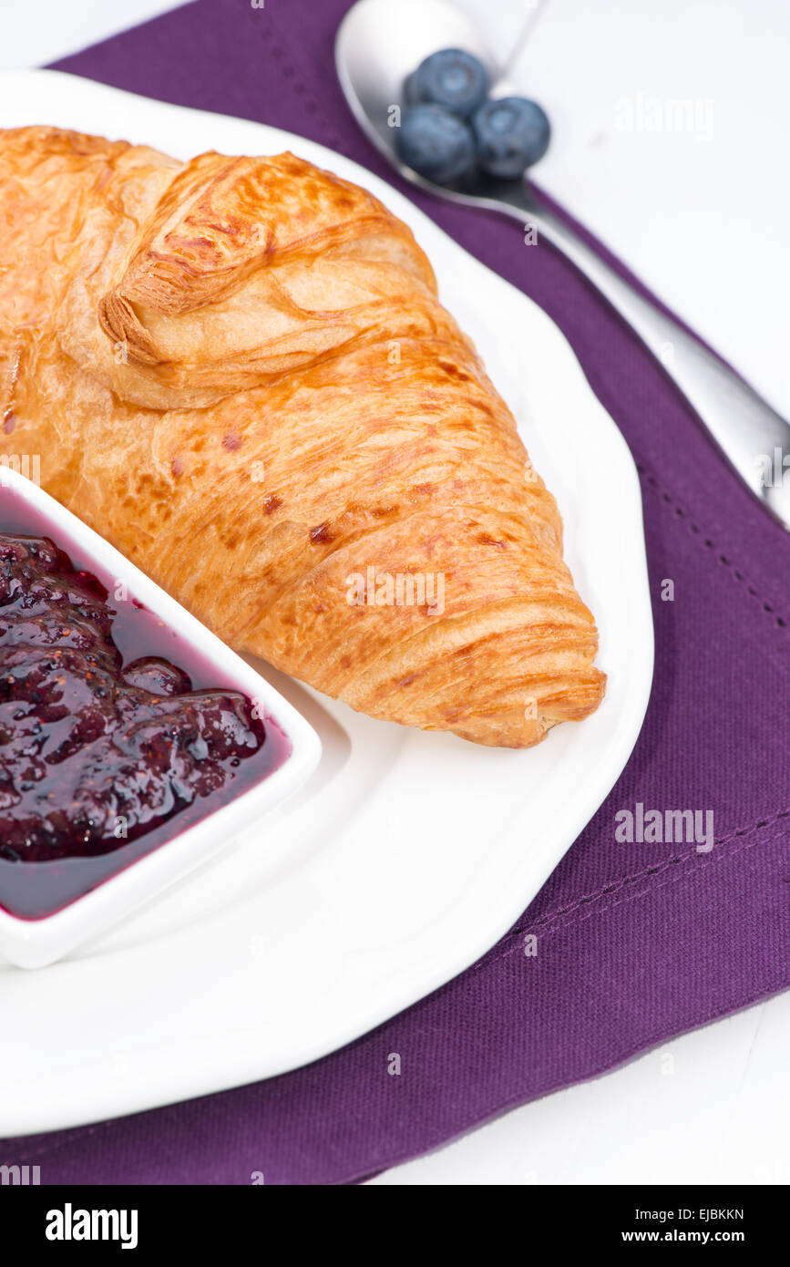 Croissant with blueberry Stock Photo - Alamy