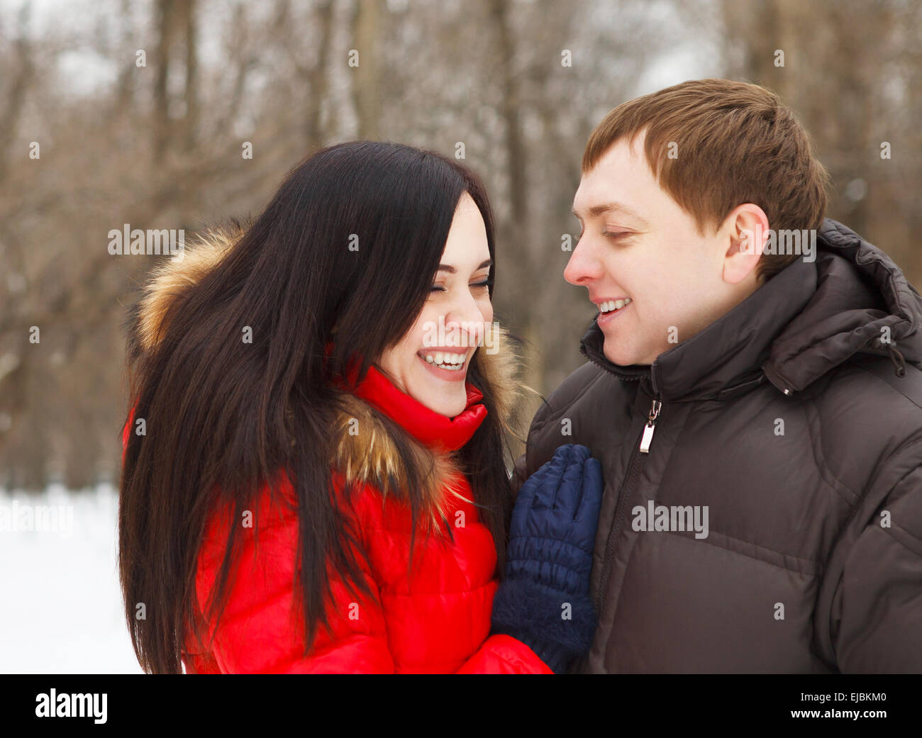 Happy young couple having fun Stock Photo - Alamy