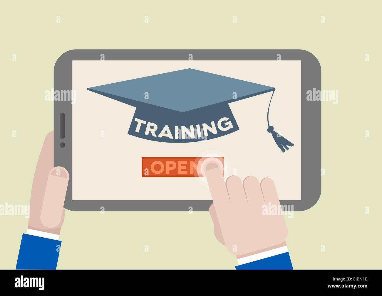 Tablet Training Stock Photo