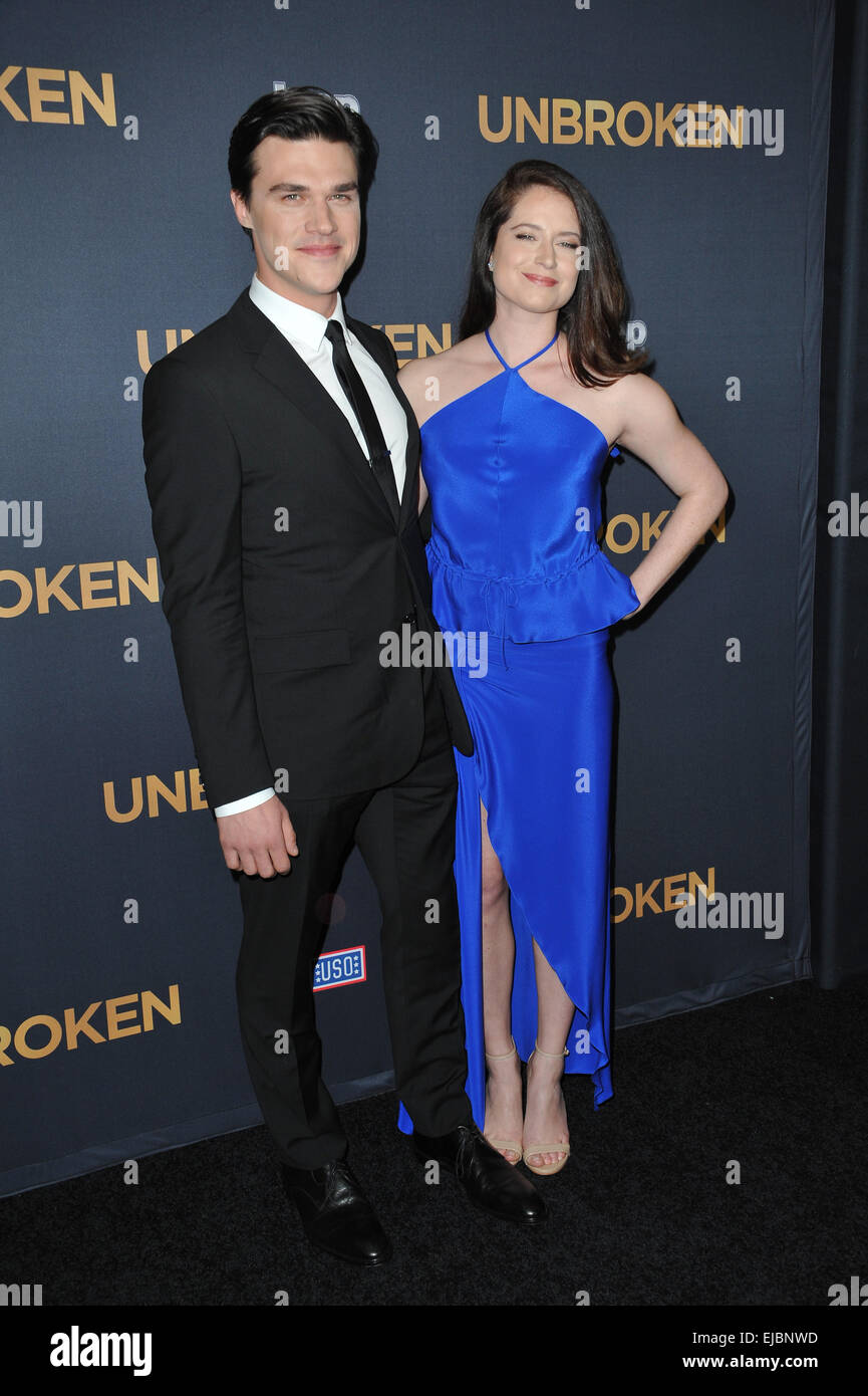 LOS ANGELES, CA - DECEMBER 15, 2014: Finn Wittrock at the Los Angeles premiere of his movie 'Unbroken' at the Dolby Theatre, Hollywood. Stock Photo
