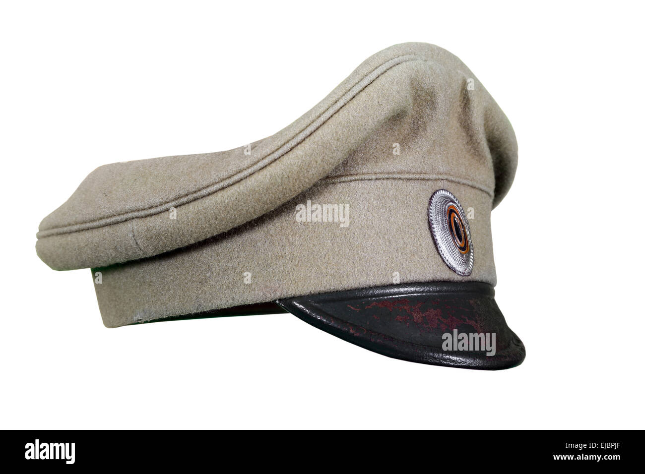 military peaked cap Stock Photo
