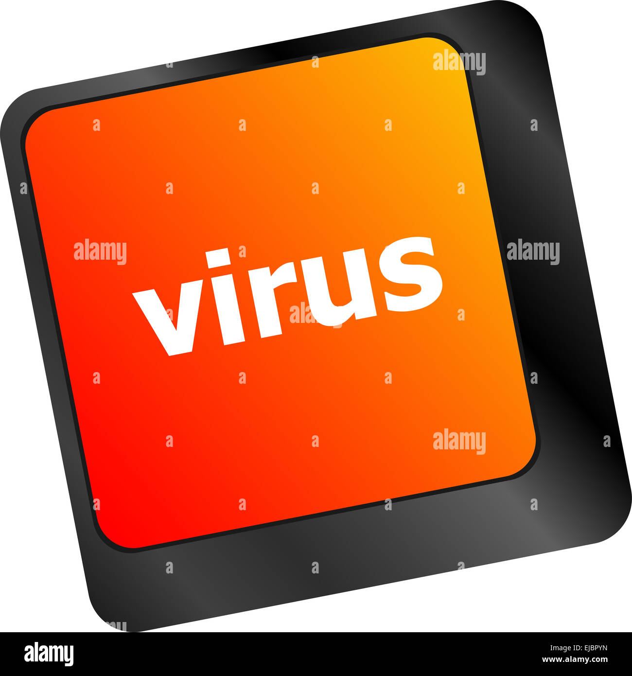 Virus button on computer keyboard - it concept Stock Photo