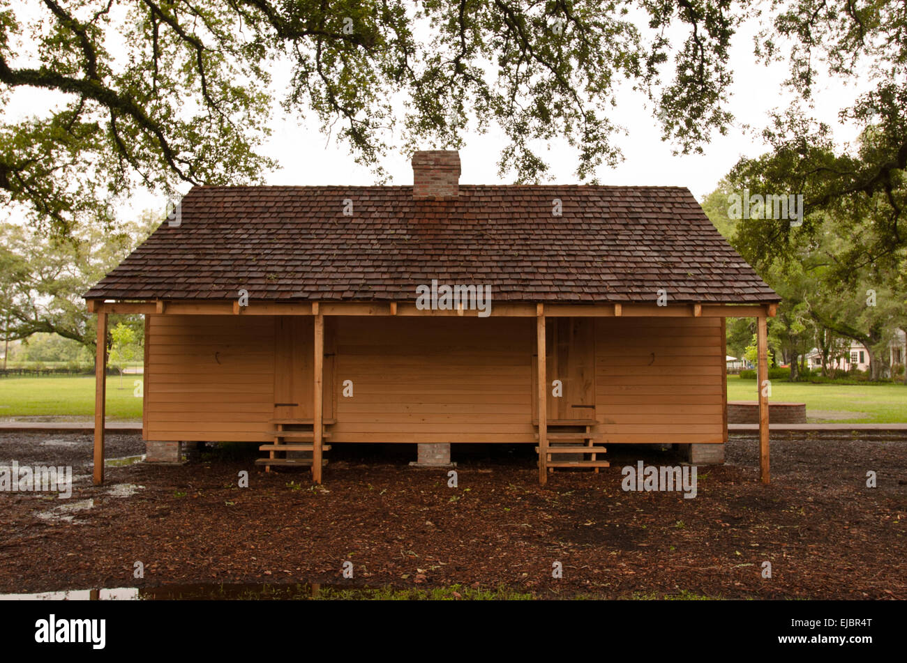 Slave cabin Evergreen plantation New Orleans Louisiana South Stock