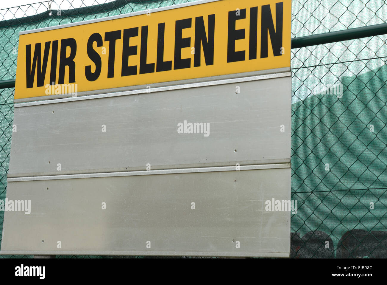 Billboard looking for workers Stock Photo