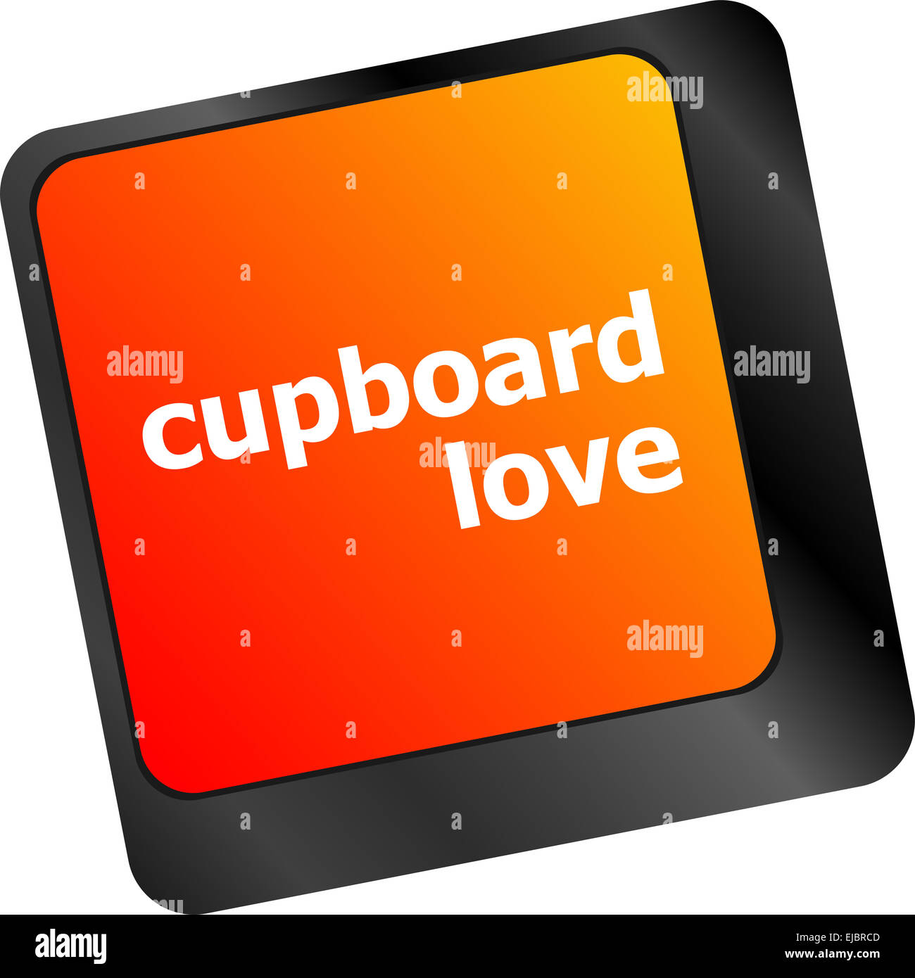 cupboard love words showing romance and love on keyboard keys Stock