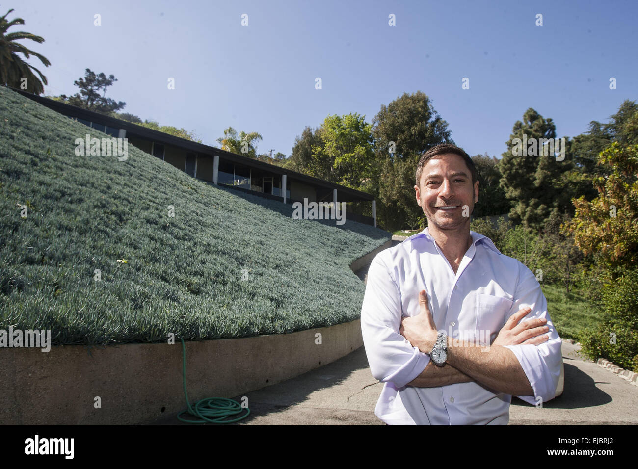 Los Angeles, California, USA. 9th Mar, 2015. Aaron Kirman, a real estate agent with John Aaroe