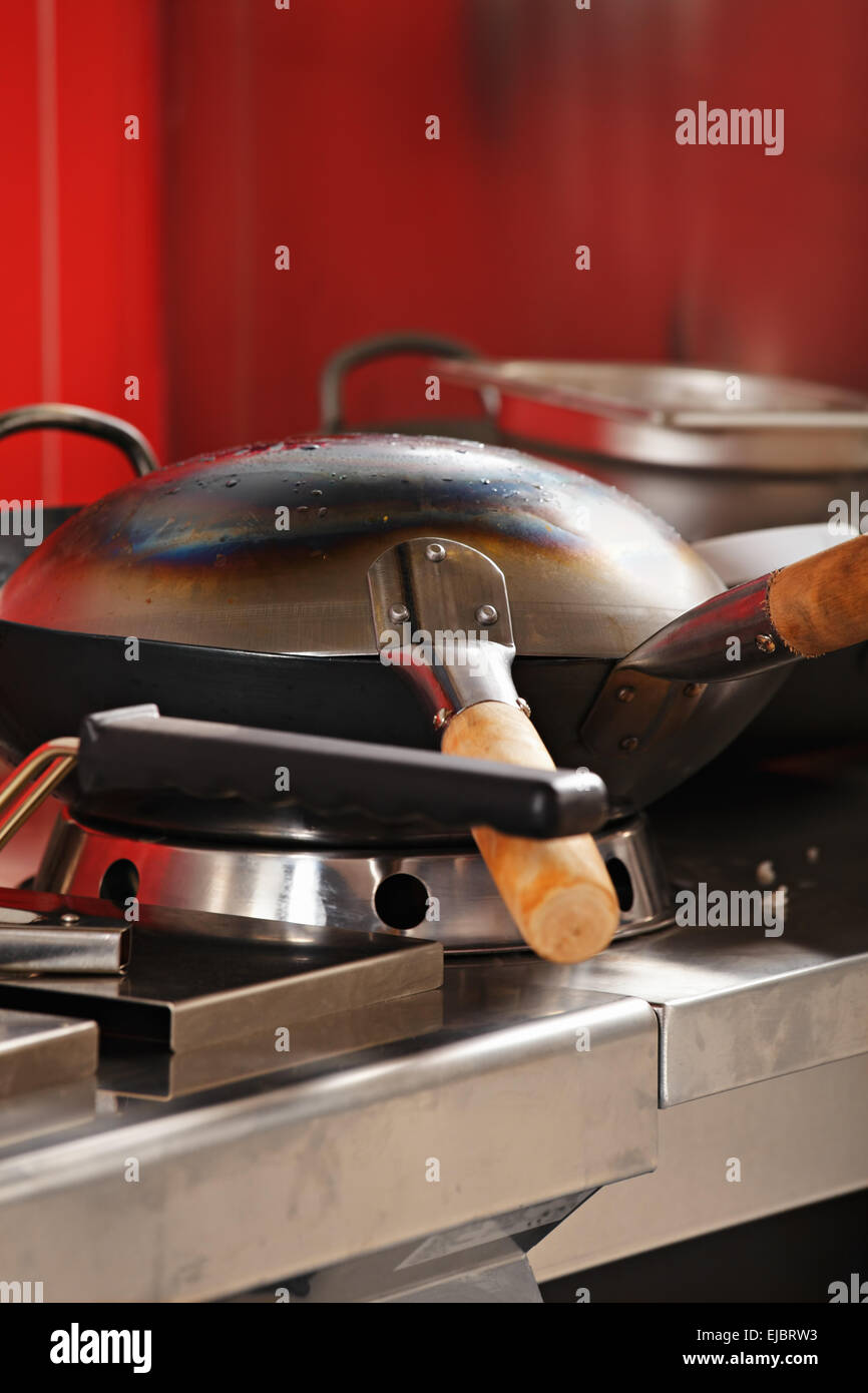 Frying pans Stock Photo
