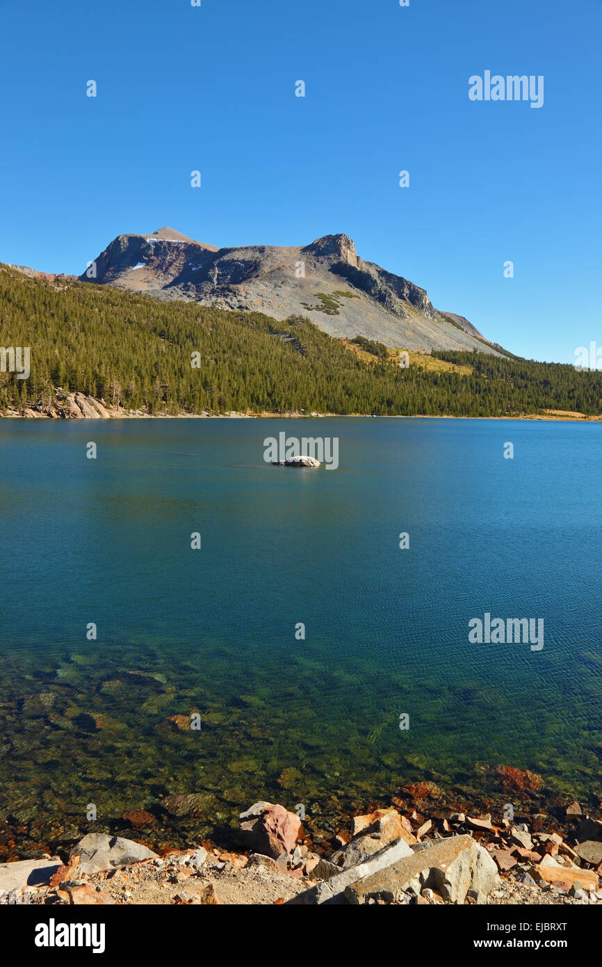Magnificent mountains and azure lake Stock Photo - Alamy