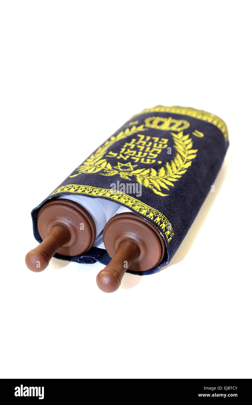 torah scroll with cover Stock Photo