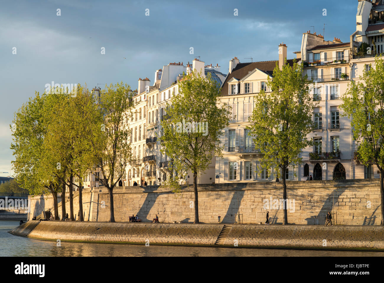 Apartment buildings along the River Seine on the Ile SaintLouis, Paris