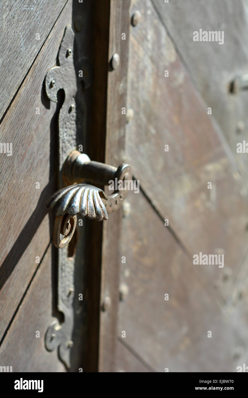 Historic door handle Stock Photo