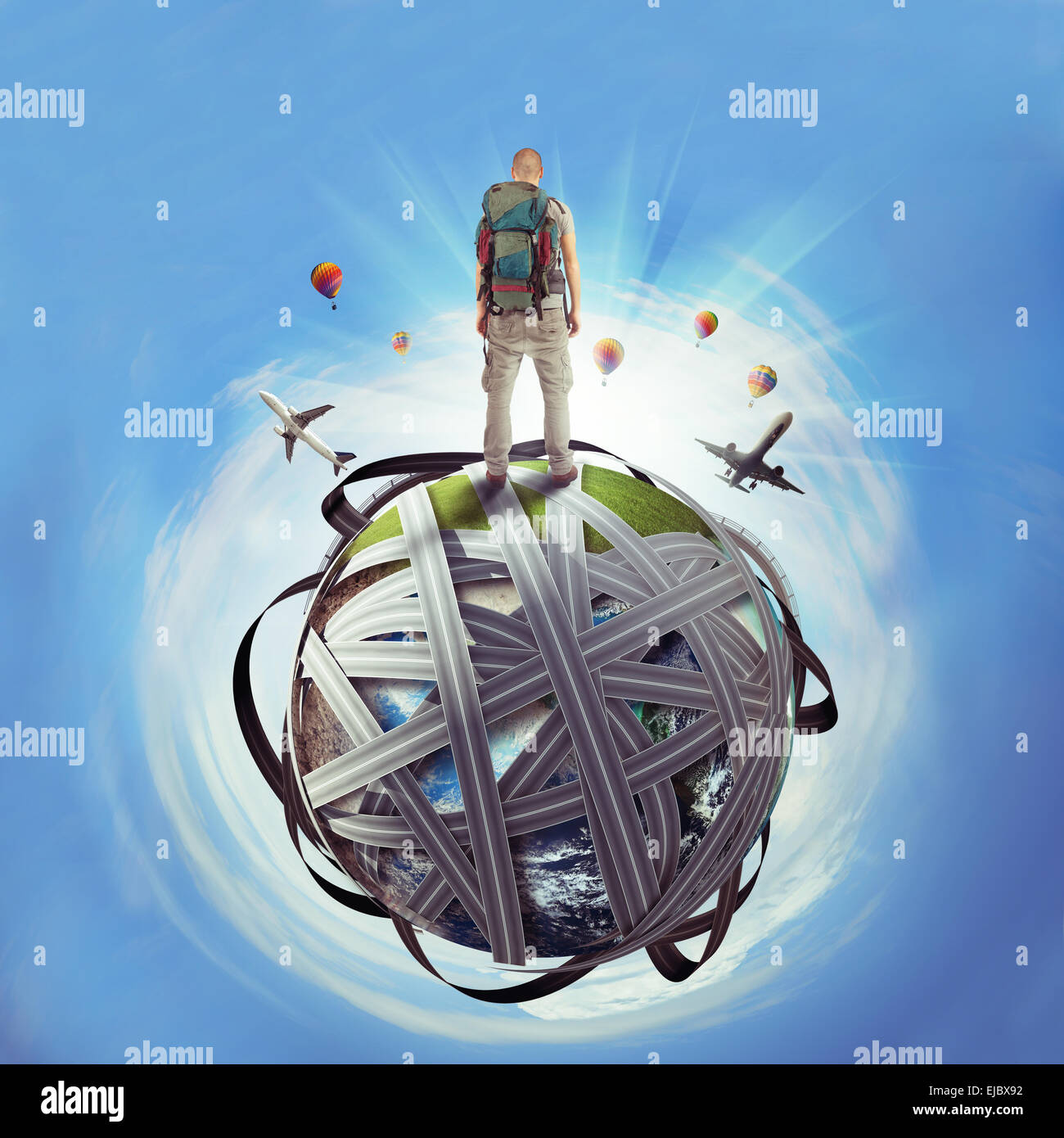 Traveling around the world Stock Photo