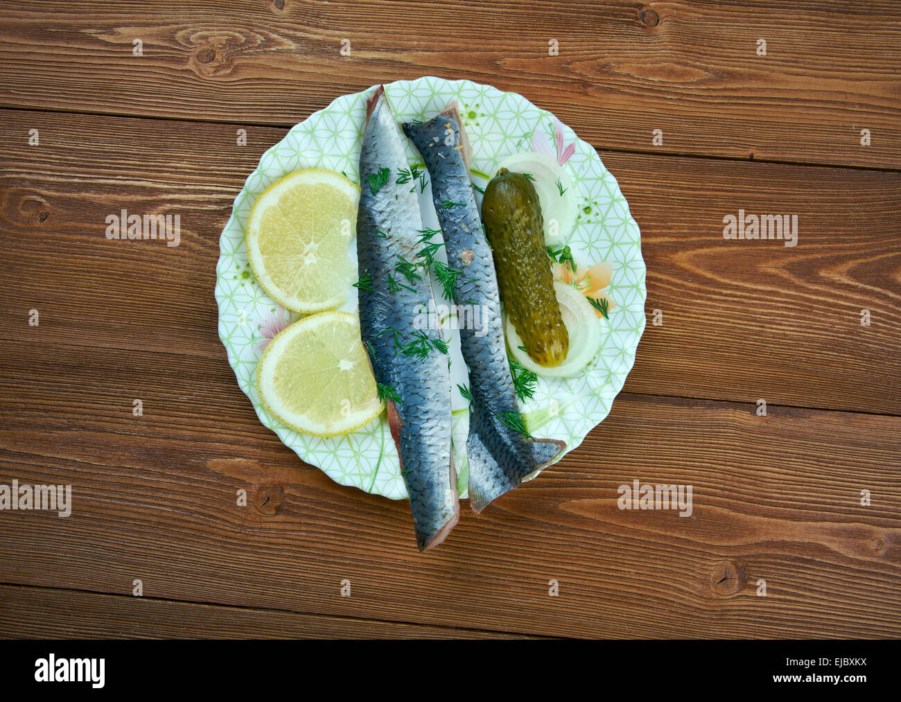 Typical Dutch salted herring Stock Photo Alamy
