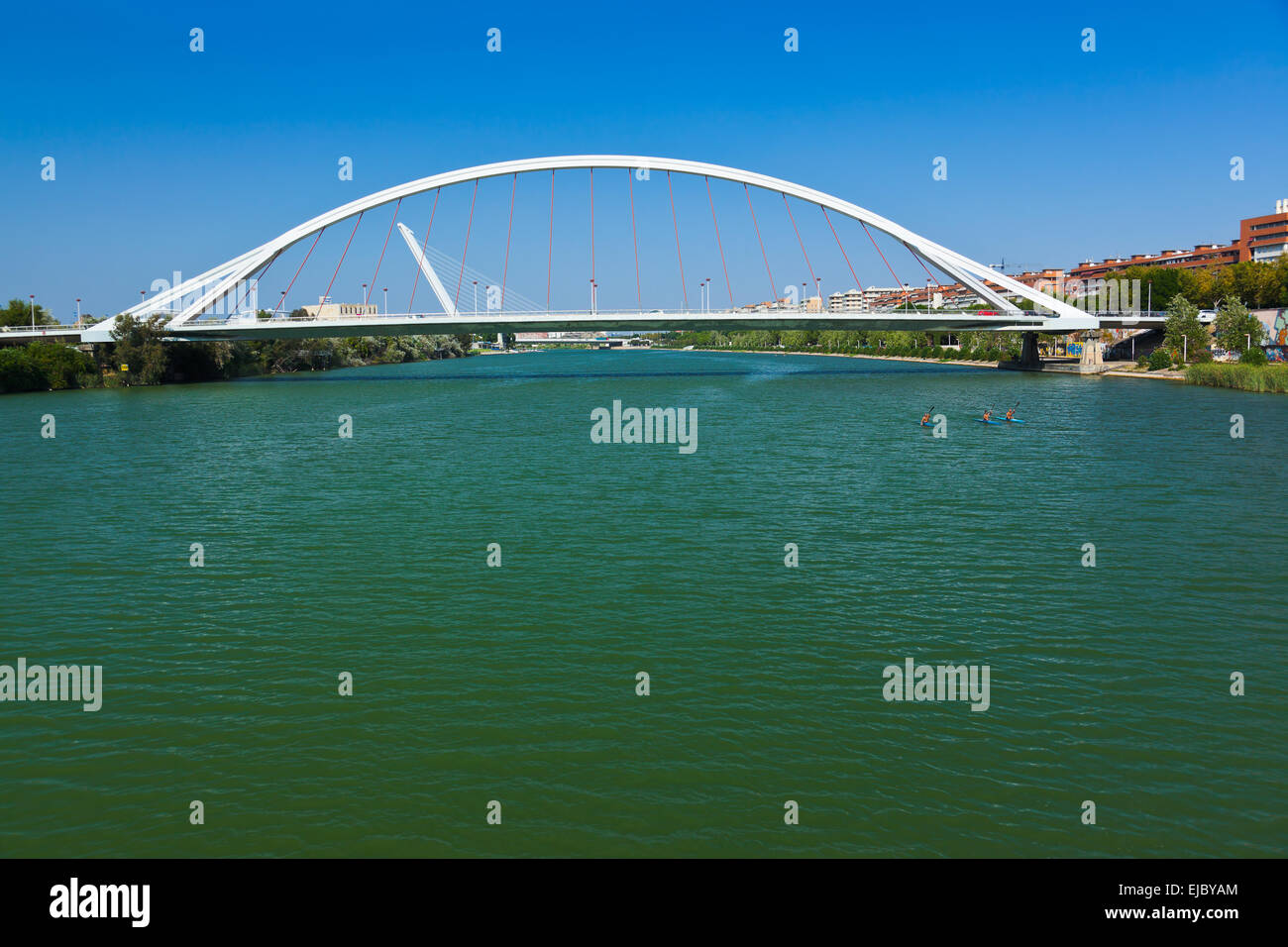 Modern bridge in Seville Spain Stock Photo