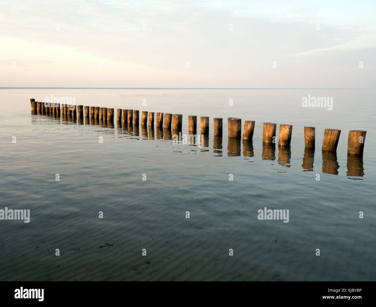 Groynes series in the Baltic Sea Stock Photo